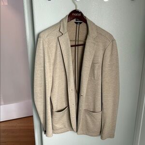 Faherty Tan Sport Coat with Notched Lapels and Relaxed Fit